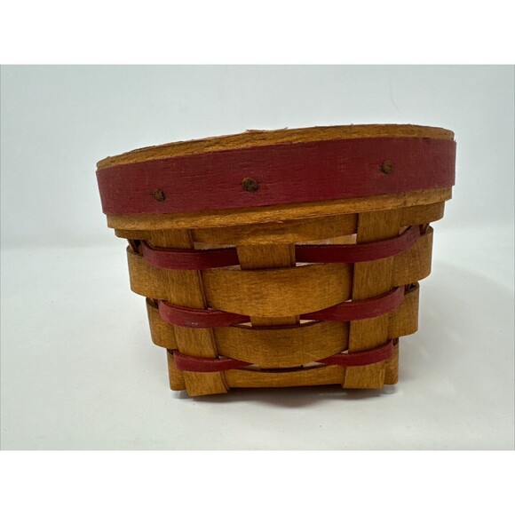 Longaberger 1994 Sweetheart Be Mine Basket, Liner, Protector Combo 18601 - Picture 8 of 12